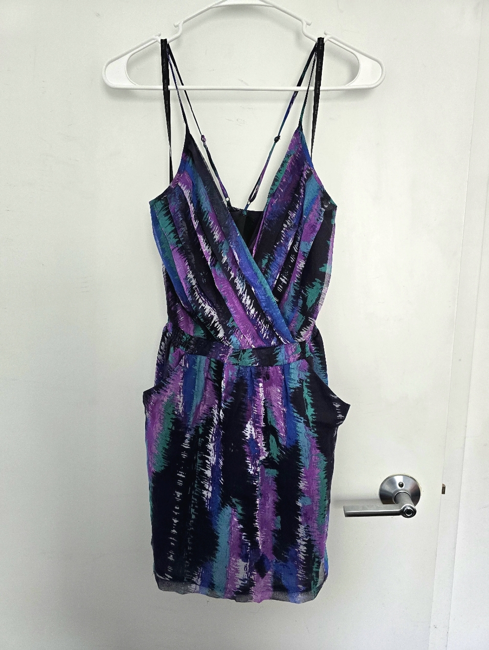 NWT Charlie Jade 100% Silk Watercolor Dress